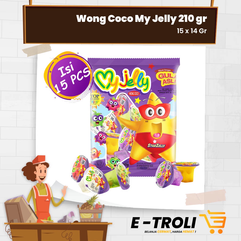 

[ E-TROLI ] »»» Wong coco My Jelly 210gr isi 15pcs