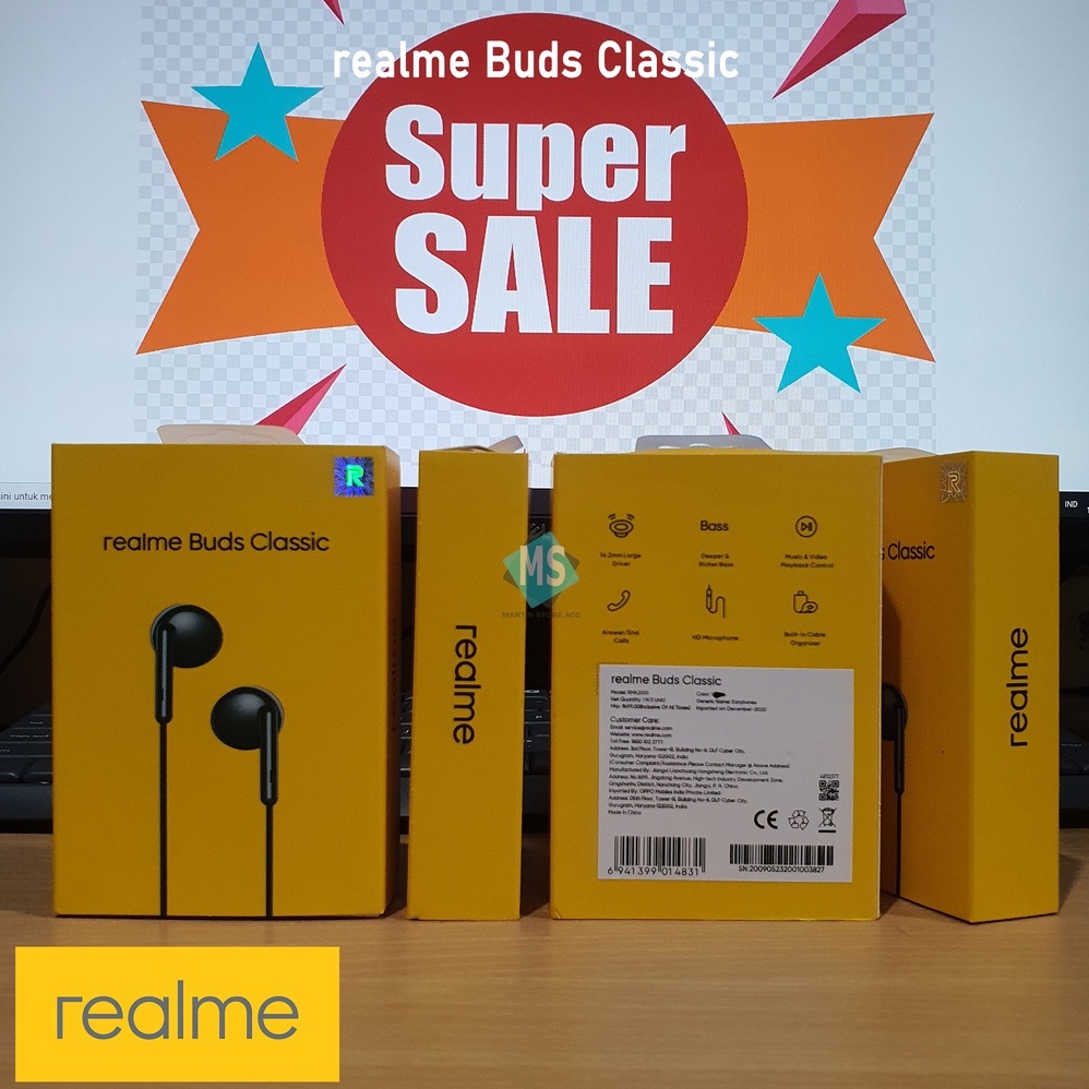 Headset Realme Clasic Original 100%