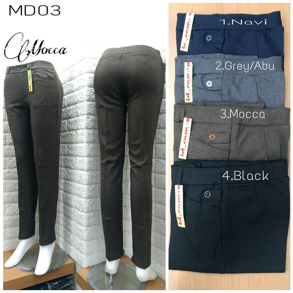Celana Kerja Wanita Kain Katun Hitam Termurah Original by Zetha