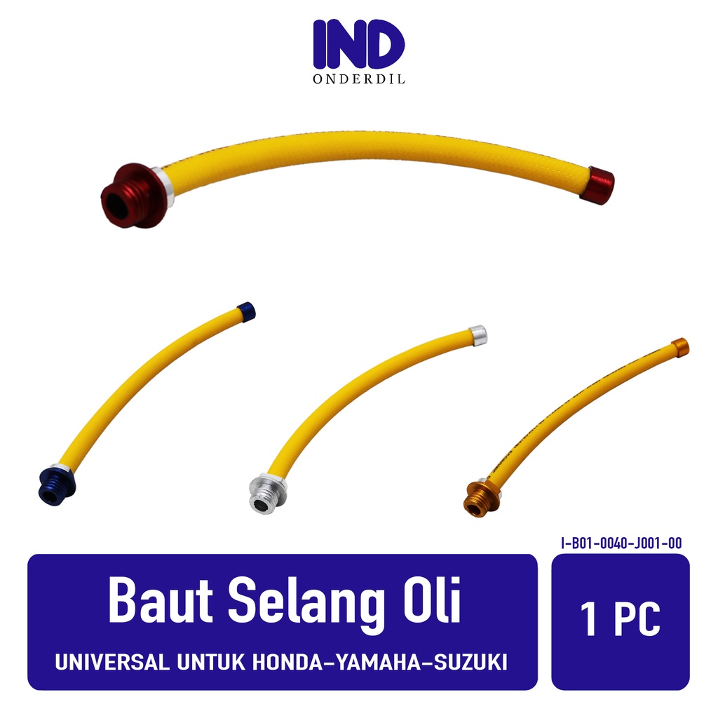 Baut-Baud Tutup Oli-Oil Selang-Slang Variasi CNC Universal Honda-Yamaha Mio/Beat/Vario/Scoopy/NMAX/Jupiter/X-Ride/PCX Merah-Emas-Biru-Silver