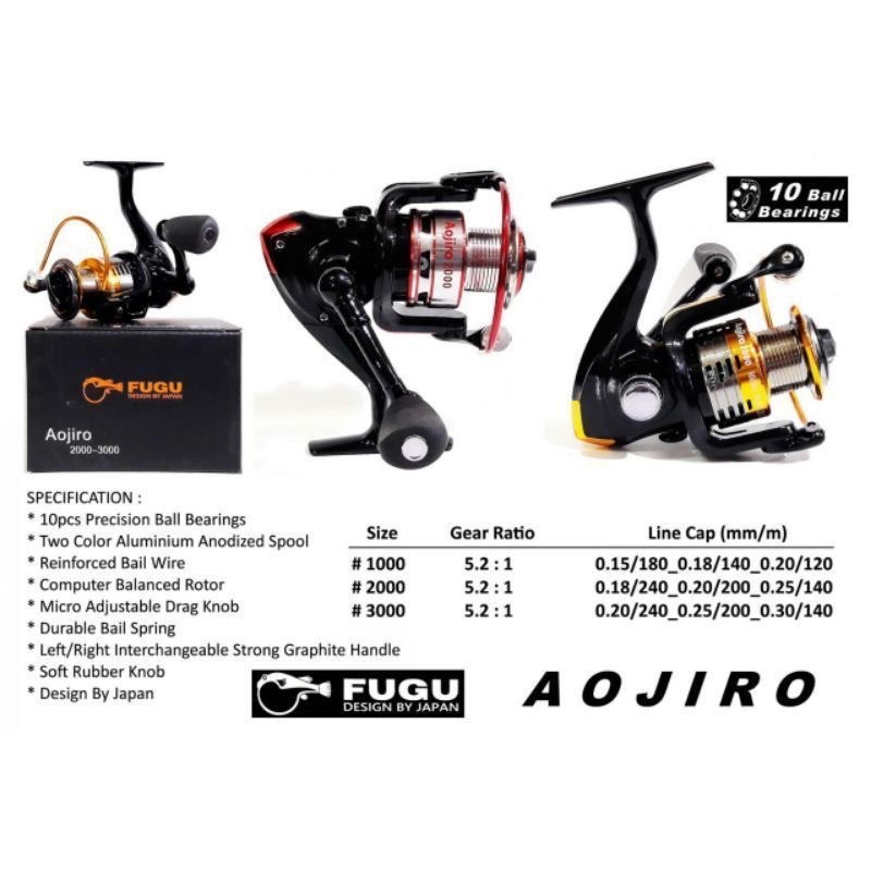 Reel Fugu Aojiro 800 10 Ball Bearing