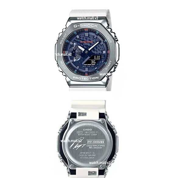 Jam Tangan Casio Metal Octagon Tahan Air Shockproof Olahraga Jam Tangan Fashion Pria dan Wanita Jam Tangan Gshock GM-S2100 Series