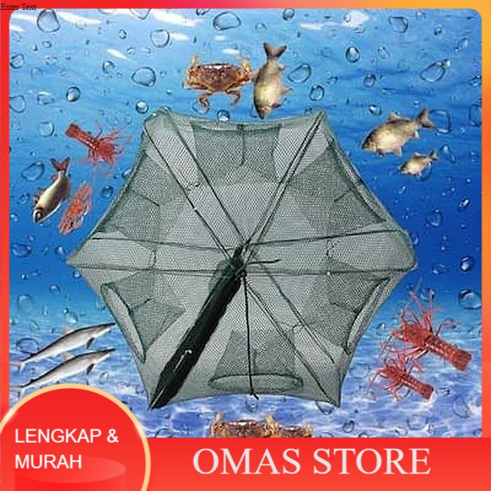 Payung Bubu Jaring Jebakan Perangkap Udang ikan Kepiting Model Payung 6 Lubang