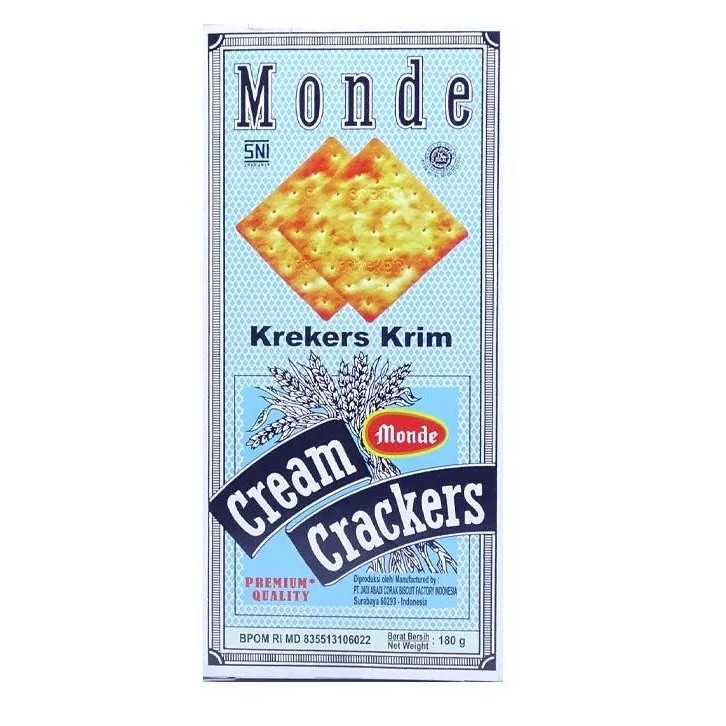 

Snack Cemilan MONDE Cream Cracker [180 g]