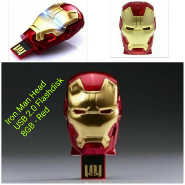 Flashdisk Iron Man Head USB 2.0 - 8GB - Red OMFD05RE