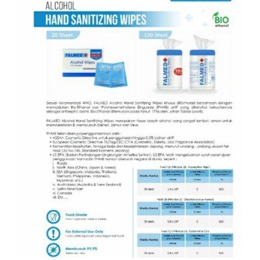 TISSUE FALMED ALKOHOL 75% HAND SANITIZING WIPES ISI 90 &amp; 45 [SWEETSPACE]