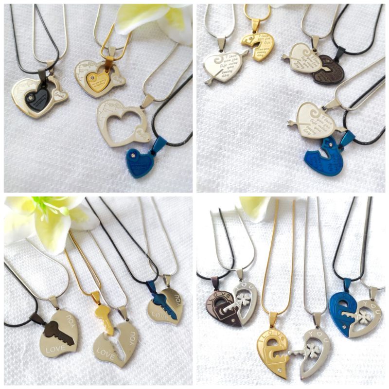 Kalung Couple kalung Pasangan Titanium Asli kualitas Import