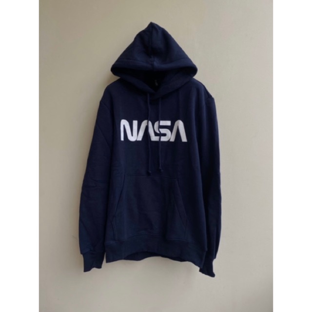 Jaket H&M Pullover Hoodie NASA Dark Navy Original HnM ...