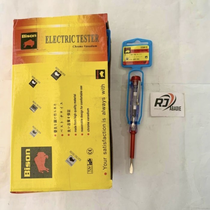 [24PCS] Obeng Tespen Listrik Test Pen Electric AC Tester Screwdriver BISON