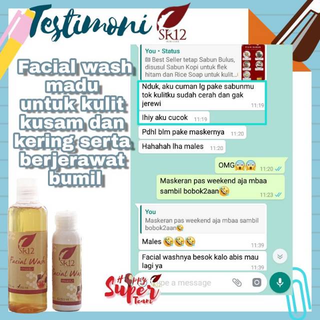 FACIAL WASH MADU - FW HONEY SR12 - SABUN WAJAH KULIT KERING DAN SENSITIF