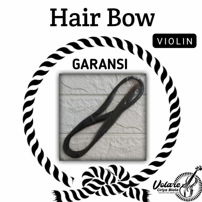 Hair bow biola, ekor kuda mongolia hitam BAGUS