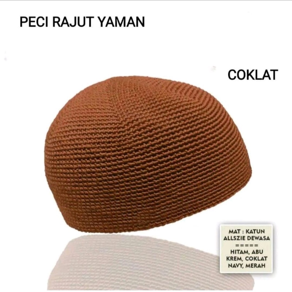 MURAH !!! GROSIR PECI RAJUT YAMAN POLOS SUPER TEBAL IMPORT KOPIAH SONGKOK SULAM DEWASA HARGA ALL SIZE BISA COD PECI PRIA MODEL TERBARU SHOLAT LAKI-LAKI