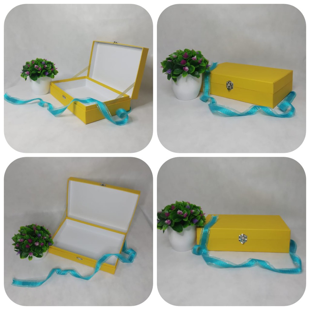 

Hardbox / Kotak Kado Model Koper "kuning" P.28 X L.18 X T.7