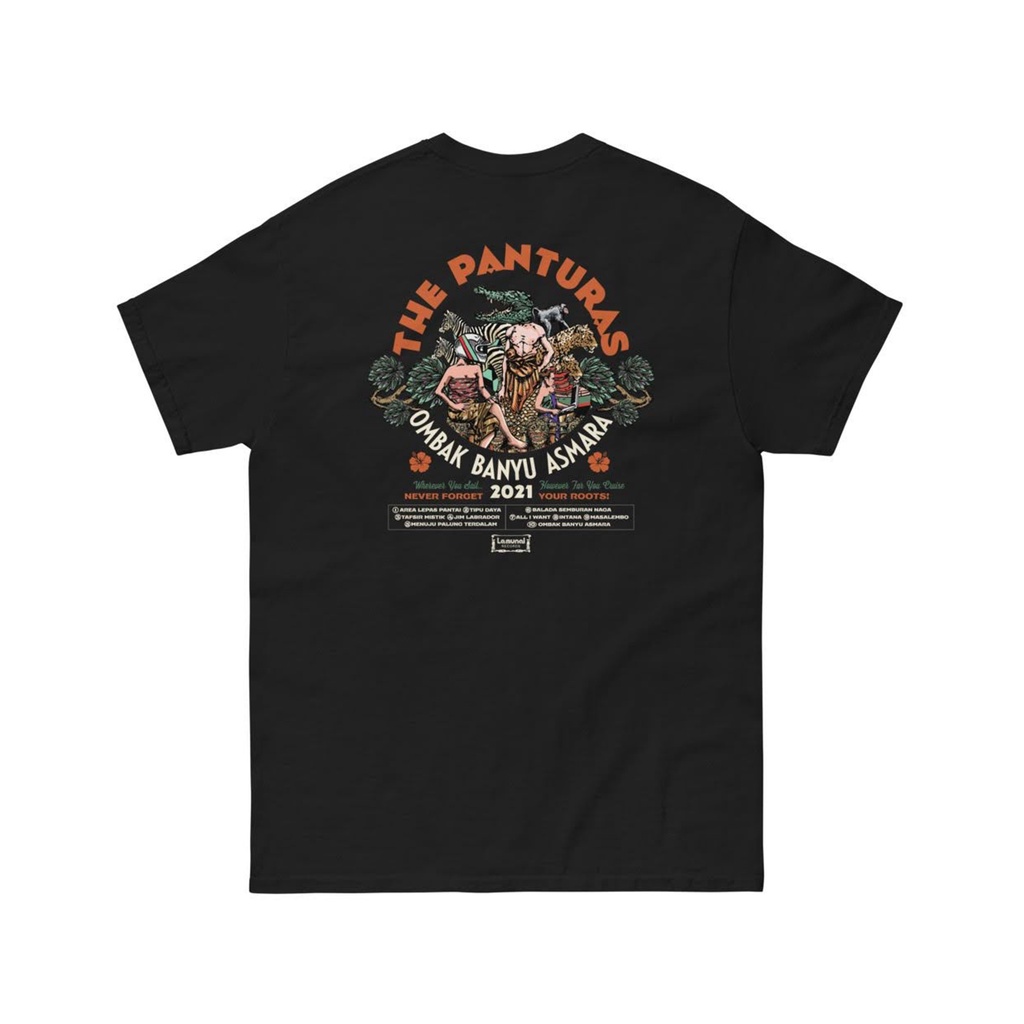 Ready Stock - Tshirt The Panturas - Ombak Banyu Asmara Black