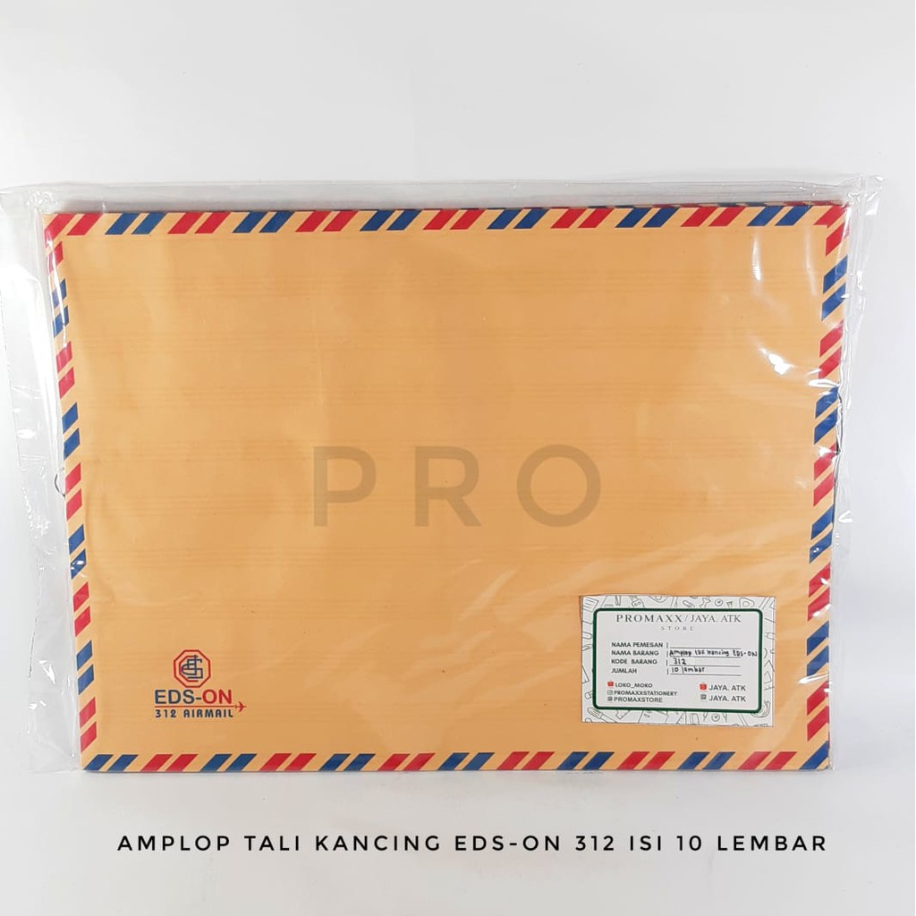 

AMPLOP COKLAT TALI AIRMAIL 312 TEBAL ISI 10 LEMBAR
