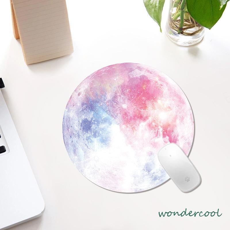 10 Kartun Seni Desain Mouse Mouse Round Office Mouse Pads -Won