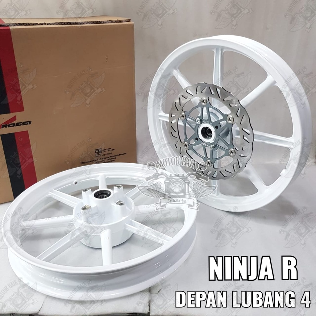 Velg pelek racing NINJA 150 R atau ninja SS model dragon palang 8 ring 17 ROSSI 1set depan 185 belak