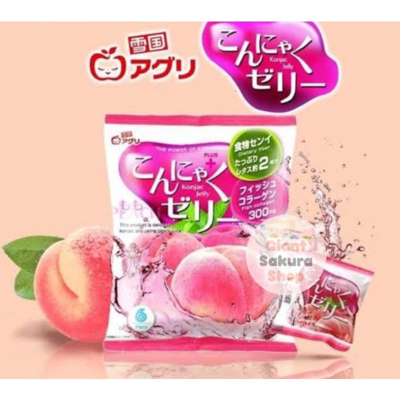 

Yukiguni Aguri KonjacJelly Peach / snack jepang / minuman diet / minuman jepang / agar-agar jepang