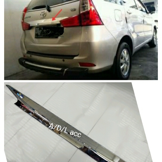 lis bagasi trundlite belakang toyota grand all new avanza / great xenia 2014 sampai 2018 chrome crome 2017 2016 2015