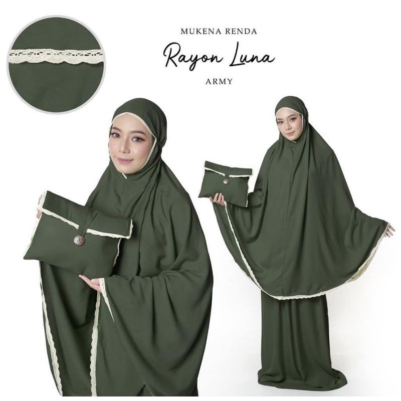 Mukena Renda Premium / Mukena Travelling Renda / Mukena Dewasa Renda