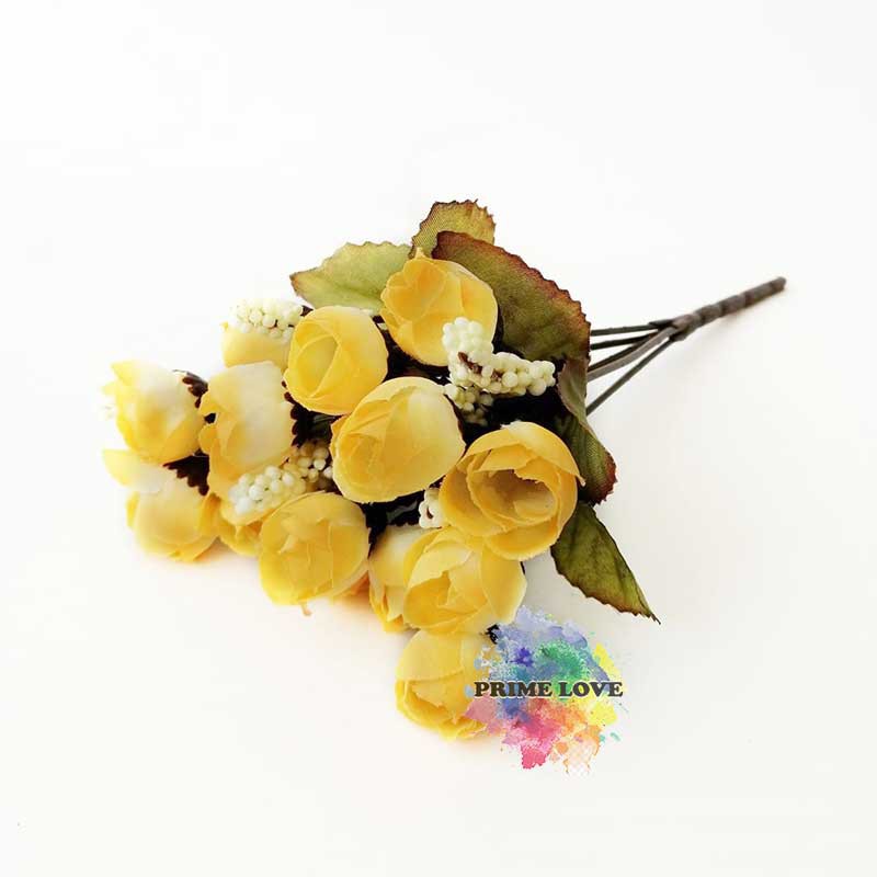Bunga Artificial Bunga Plastik Tulip utk Dekorasi Hiasan dan Buket Wedding - AF09-Kuning