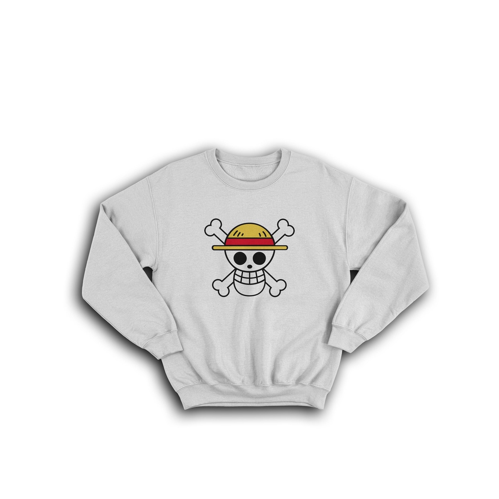 JAKET SWEATER CREWNECK SERIES ONE PIECE STRAWHAT LUFFY PIRATE WANO PREMIUM