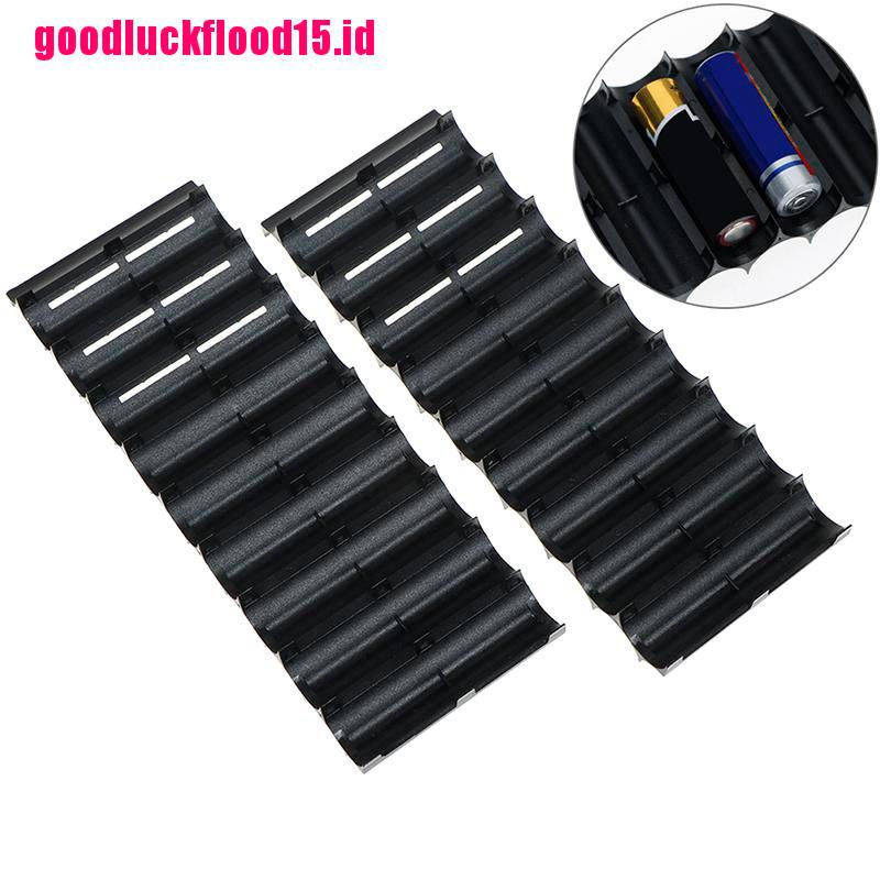 (LUCKID) 1pc Bracket Silinder Holder 10pcs Baterai 18650 Bahan Plastik