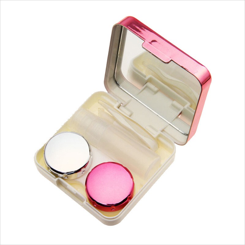 

Softlens Case metal polos Tempat Soft Lens Box Kotak Travel box kit js847