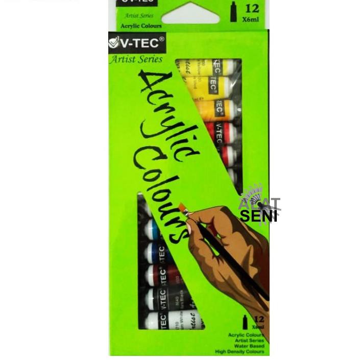 

F6žE V-TEC ACRYLIC 6 ML / V-TEC CAT AKRILIK 12 WARNA ♦Ready