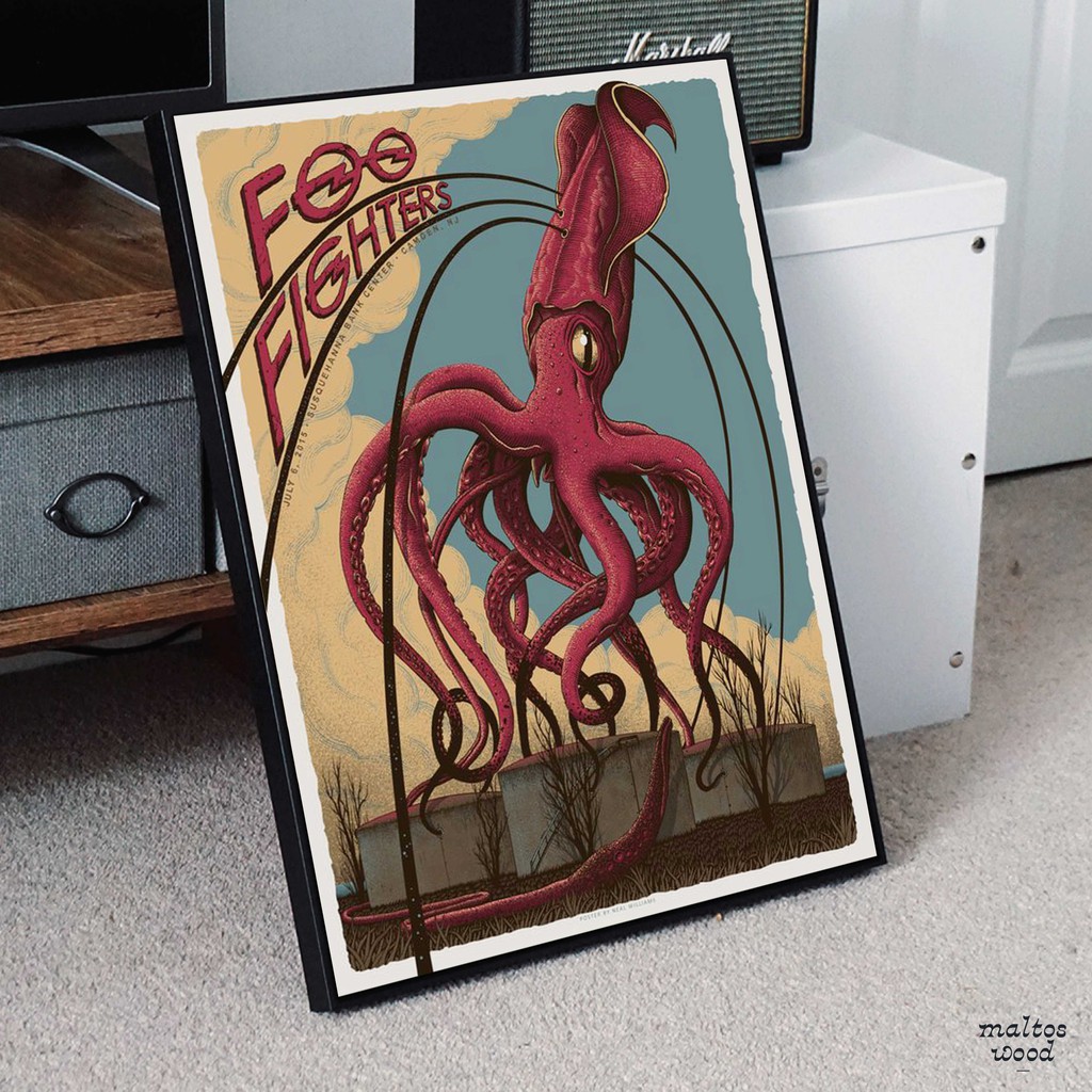 Poster Foo Fighters (Squid) + Frame