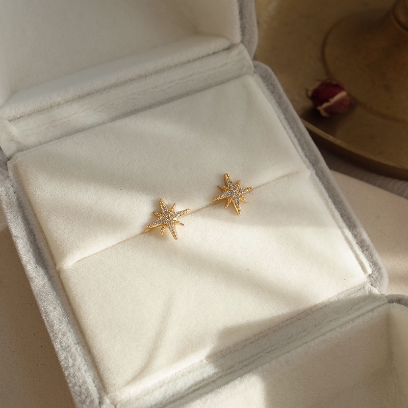 Anting Emas Perak,Tidak Ada Perforasi Kristal Klip,Tulang Rawan Rumbai Star Earrings,Jewelry for Women Lady Gift