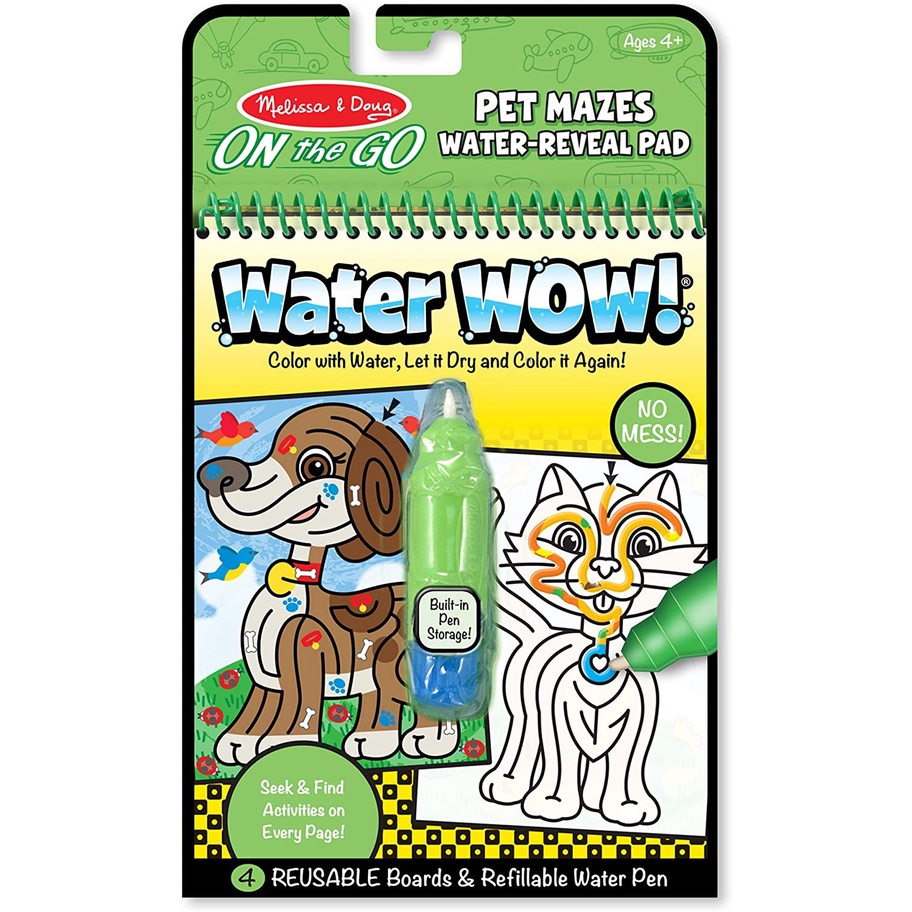 

Melissa and Doug Water Wow Pet Maze Buku Mewarnai Ajaib untuk anak PAUD dan TK