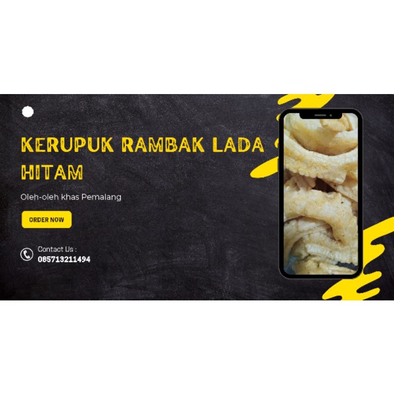 

kerupuk rambak lada hitam original