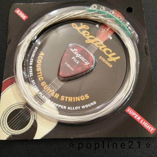 Senar gitar akustik LEGACY A306 / gitar Folk LEGACY A306 bonus Pick