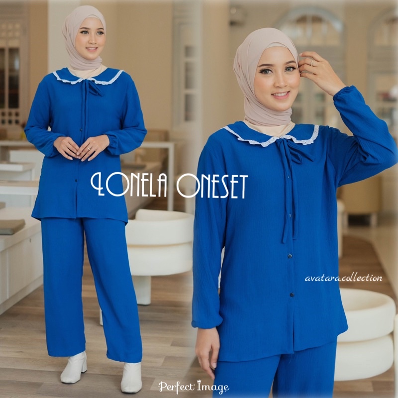 LONELA SET CRINCLE /SET BERKERAH RENDA/SET RENDA LONELA