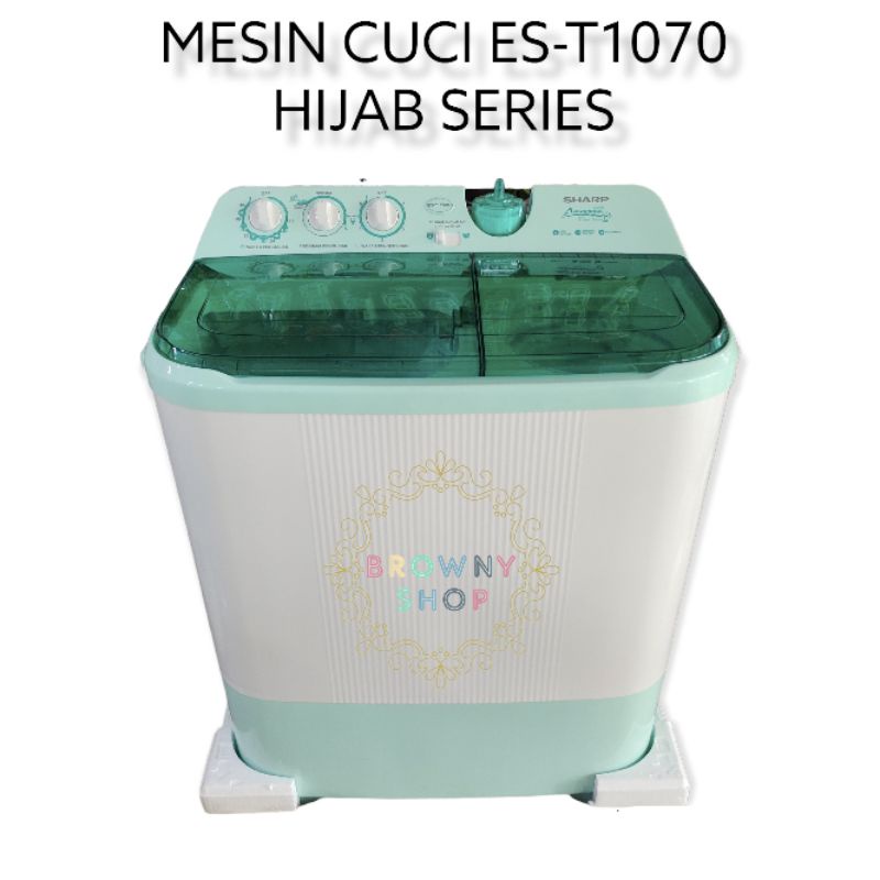 MESIN CUCI SHARP 9 KG DOLPHINWAVE ES-T1070SJ HIJAB (KHUSUS CILEGON MERAK)