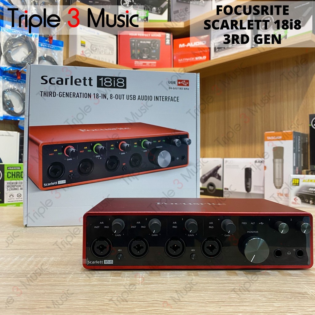 Focusrite Scarlett 18i8 3rd Gen ORIGINAL Garansi Soundcard Recording