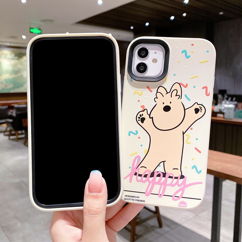 3 in 1 case Pelindung Bahan Silikon Tahan Jatuh Untuk iPhone 11 12 13 Pro MAX X XR XS MAX 7 8 Plus