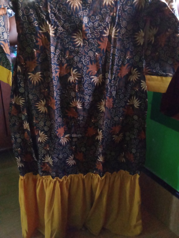 Gamis Meisya Rempel-gamis Batik Kombi Wolvice Tersedia Ukuran S,m,l,xl,xxl&xxxl Jumbo