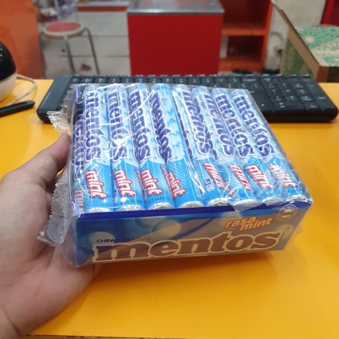

BOX 24ROLL - PERMEN MENTOS MINT 24 ROL / MENTHOS atayatoko