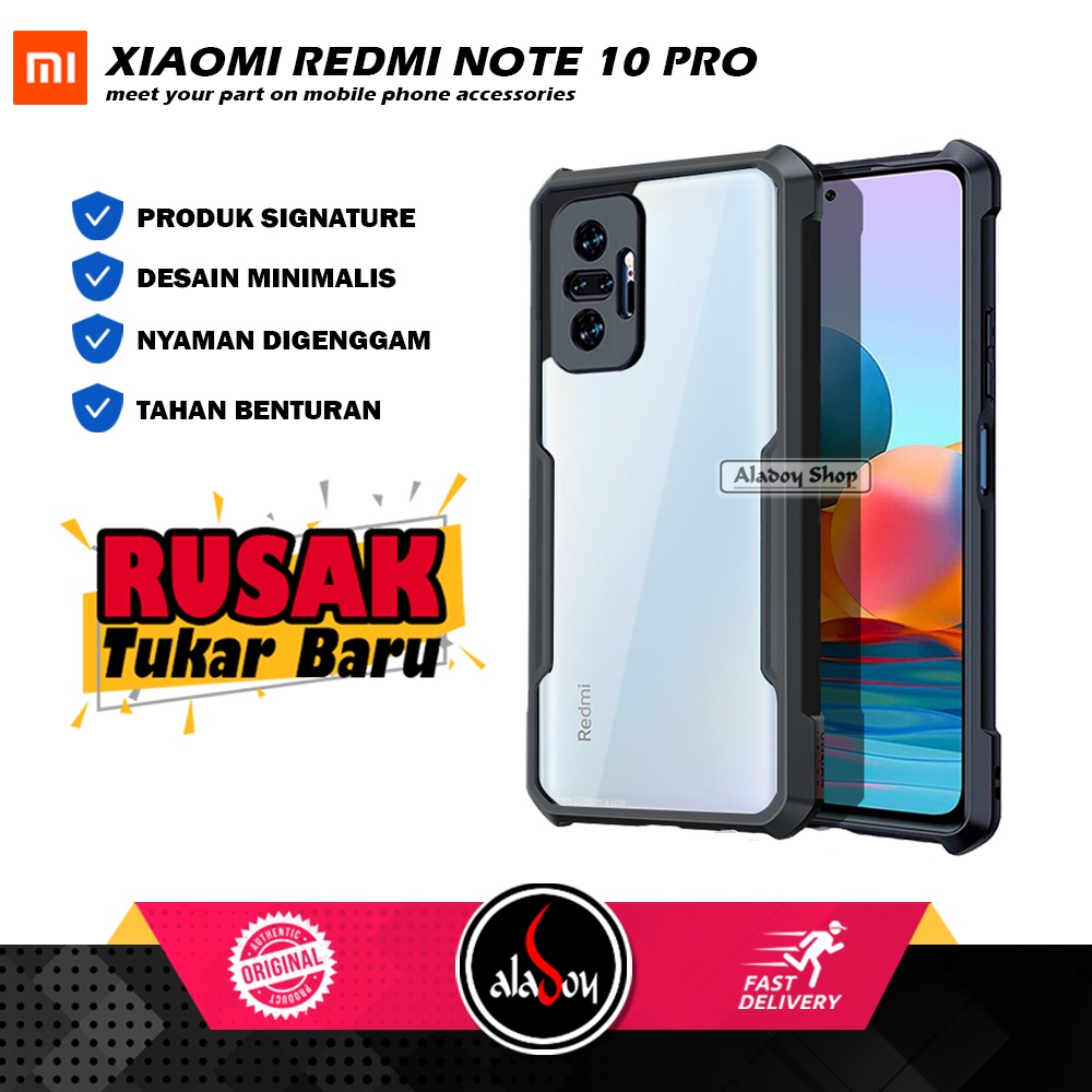 Case Xiaomi Redmi Note 10 Pro Armor Fusion Shockproof Transparent Premium Casing