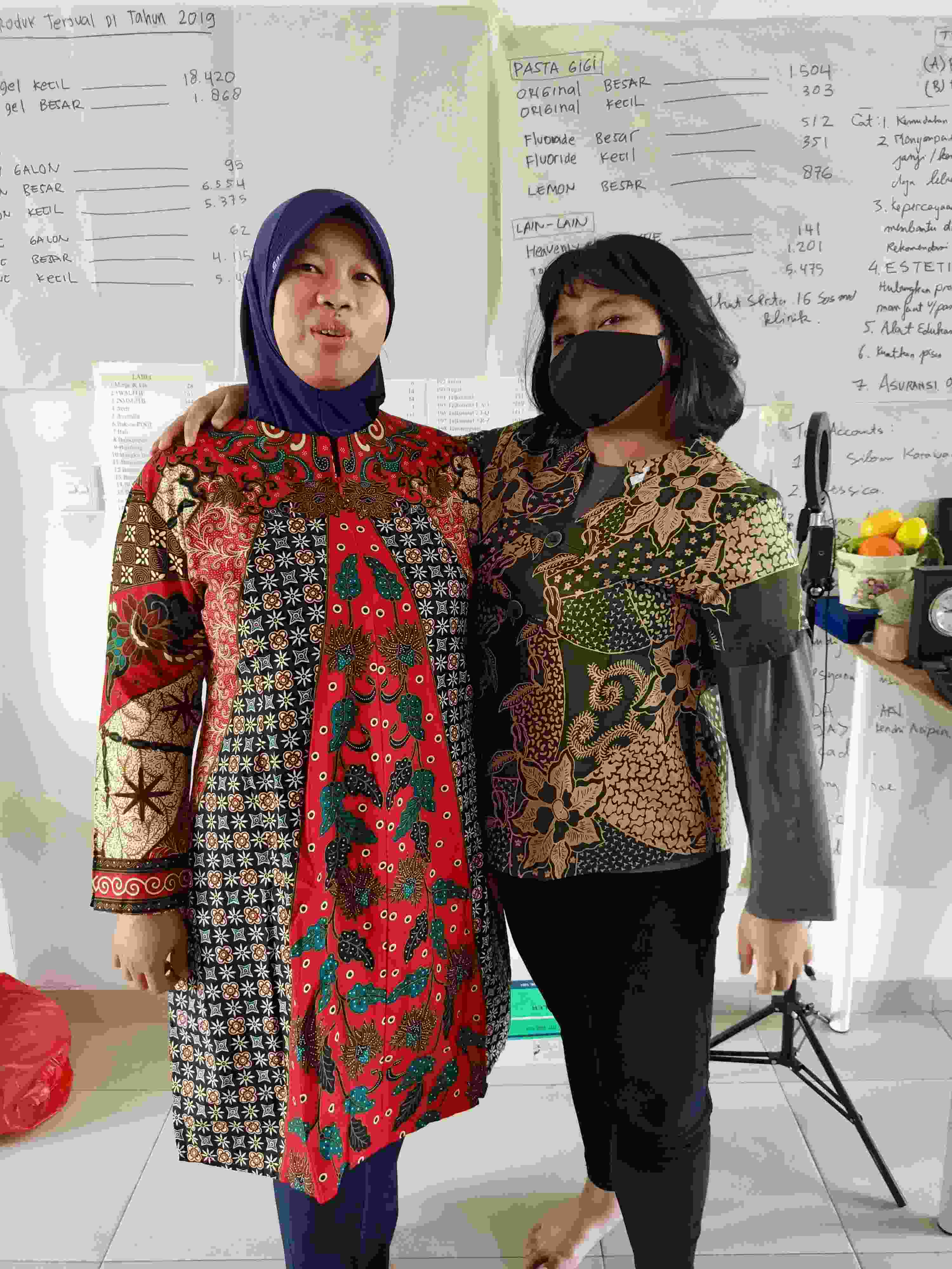 Blouse 208 Aac# Atasan Batik Wanita Lengan Pendek Bahan Katun Stretch