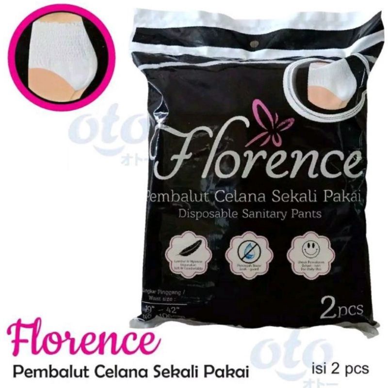 Florence Pembalut Celana Menstruasi sekali pakai, isi 2 pcs