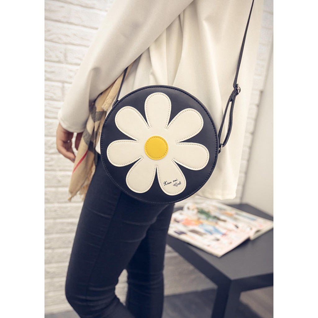 tas pundak kasual motif bunga / casual sunflowers shoulder bag (1C5) BTA022