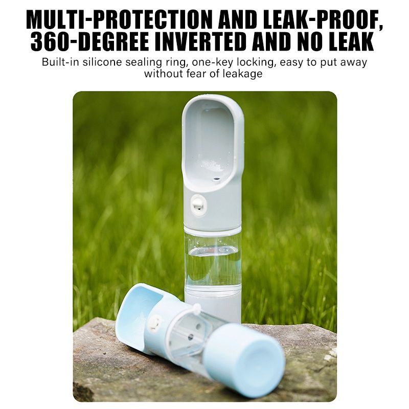 COD/Pet Water Bottle 2 in 1 Travel Botol Minum Makan  Anjing &amp; Kucing Hewan Portable Food &amp; Drink botol