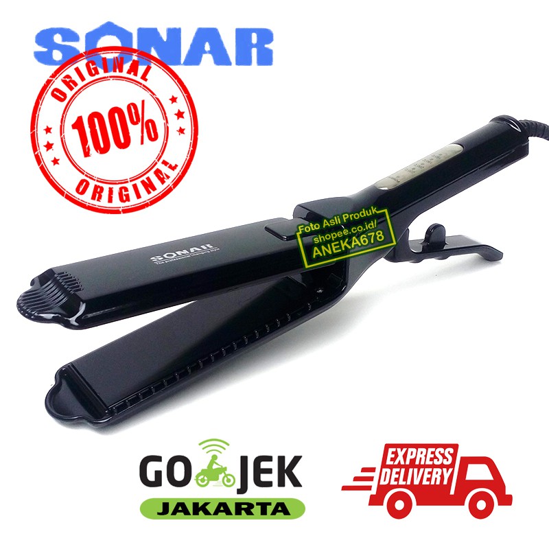 SONAR SN 8098 LURUS Alat CATOK RAMBUT / CATOKAN PLAT LEBAR CERAMIC