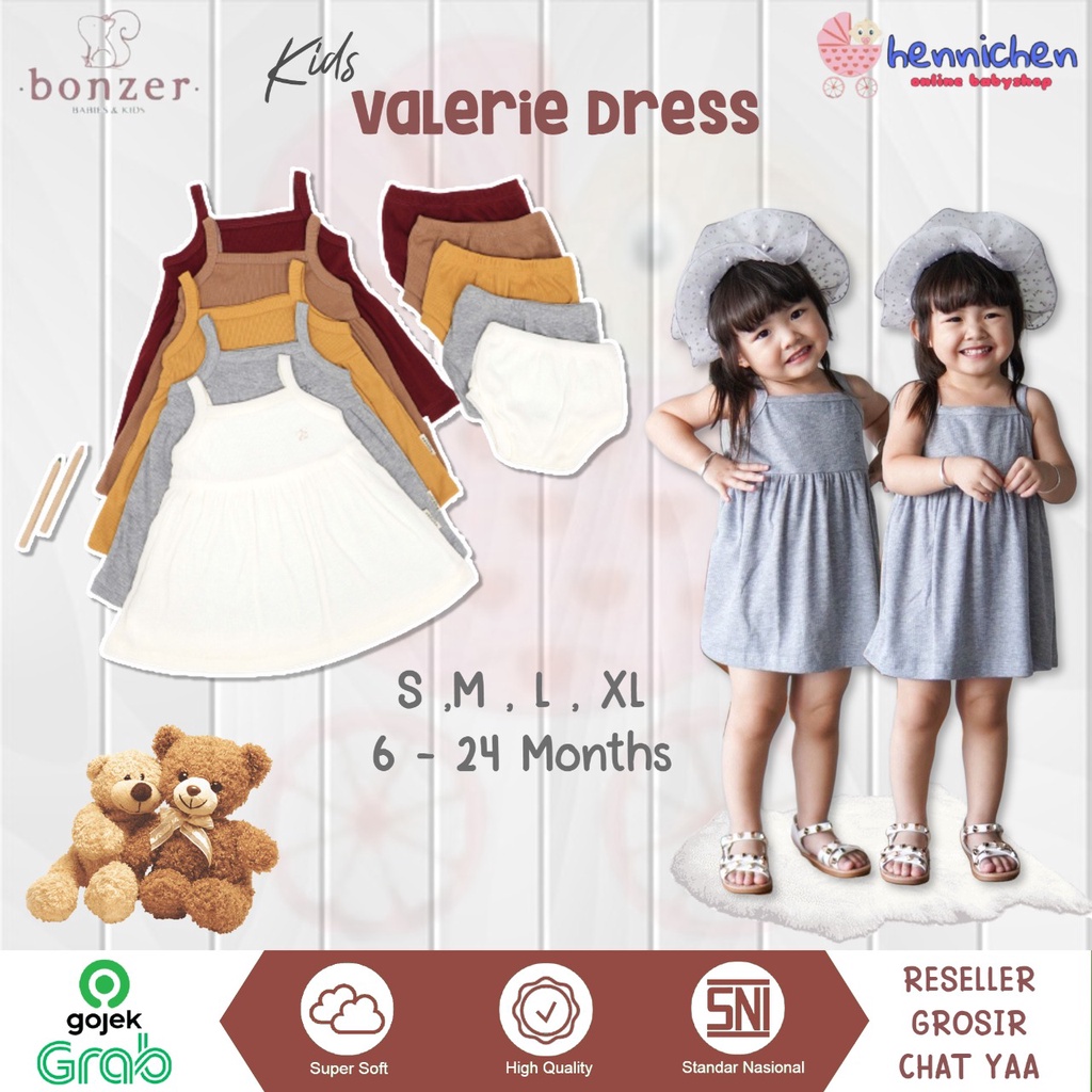 PROMO 7.7 PROMO BAJU LEBARAN MURAH BONZER BABY VALERIE DRESS BAJU ANAK PEREMPUAN 6-24 BULAN