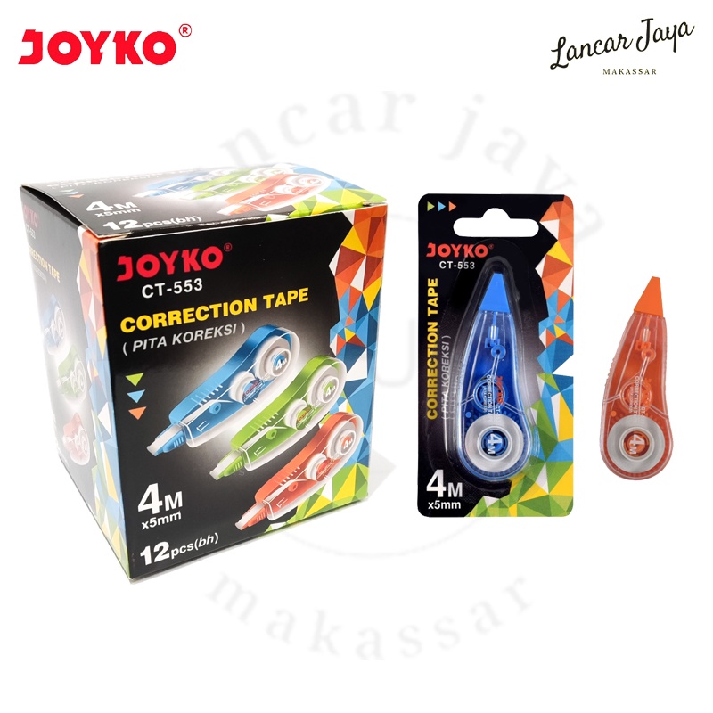 

[ 1 LSN / 12 PCS ] Correction Tape Pita Koreksi Joyko CT-553