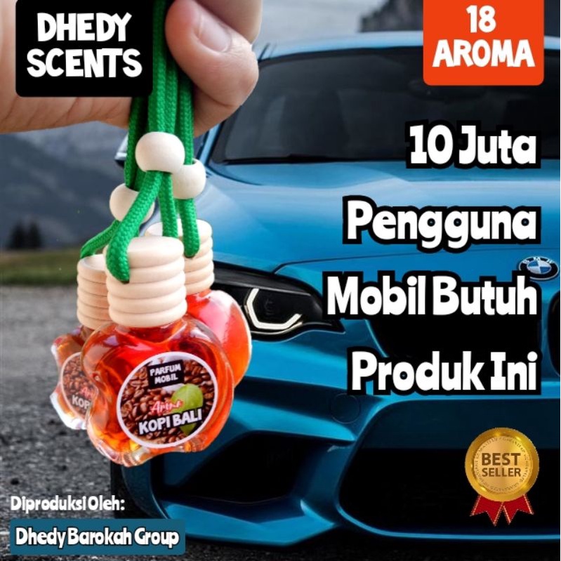 Parfum Mobil Botol Apel Gantung 18 Aroma Dhedy Scents 10 ml