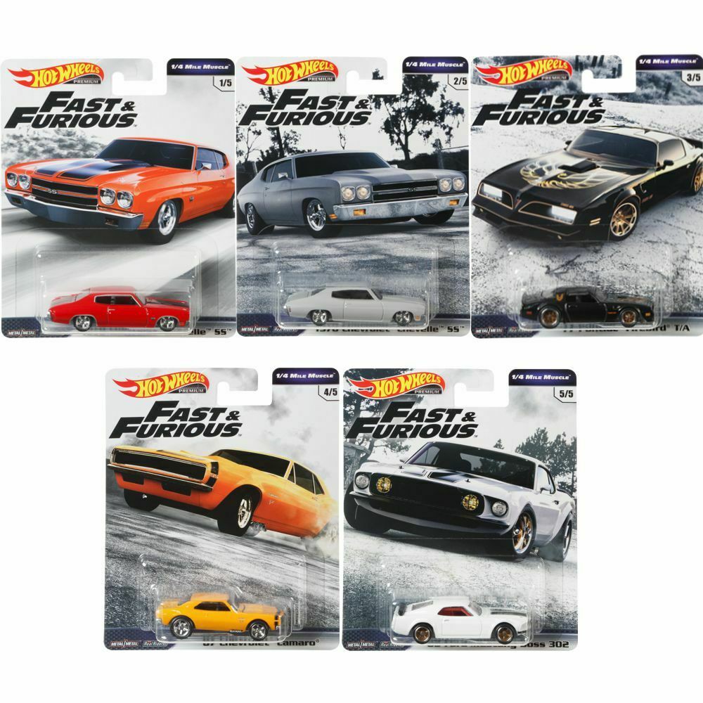 Hot Wheels Fast and Furious C 1/4 mile muscle mustang boss 67 camaro chevelle SS pontiac firebird